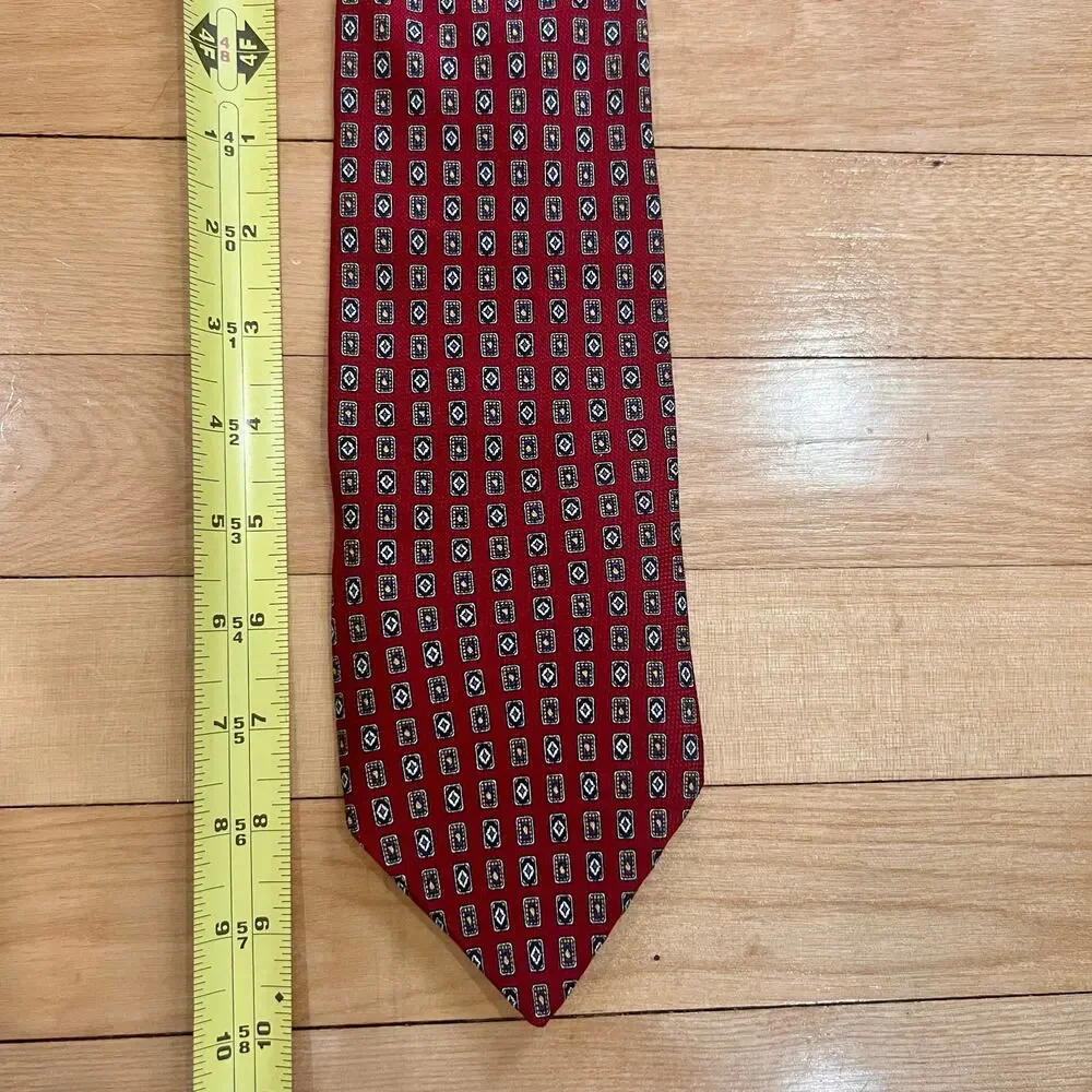 Tommy Hilfiger Men's Necktie 100% Silk 2-Tone Geometric